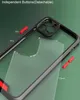 Pansarkontrast Färg Transparens Clear Military stötsäkra telefonfodral för iPhone 13 12 Mini 11 Pro Max 6 7 8 Plus XR XS X Premium Kvalitet
