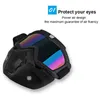 Occhiali da equitazione invernali caldi da motociclista Maschera antiappannamento Anti UV antivento Accessori per motoslitte 220715