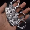 Fire Metal Ghost EDC Four Finger Tiger Fist Ring Ring Buckle Arts Martial Arts مع معدات السيارات