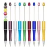 USA Lägg till en pärla DIY Pen Ballpoint Pennor Originalpärlor Pennor Anpassningsbara lampor Arbetshantskrivningsverktyg