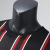 Men's T-Shirts Male Multicolor Stripe Round Neck Short Sleeve Blouse Tops T Shirt Shirts For Men SummerMen's