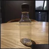 Mini spritflaskor 50 ml klart tomt plastvin (svart) droppleverans 2021 förpackning kontorsskola affärsindustri PS9QZ