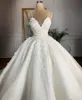 Real Images Arabic Crystal Beaded Gowns Ball Dresses Strap Sweetheart Tulle Puffy Wedding Gown Bridal Dressr 403