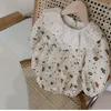 Robes de fille coréenne Toddler Girl Dress Baby Floral Rompers Big Sister Little Matching Sets Girls Long Sleeve Romper JumpsuitGirl's