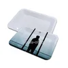 7 inch Metal Sublimation Smoking Rolling Tray Blank Heat Transfer Plate DIY Custom