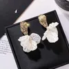 Dangle & Chandelier Fashion Design White Shell Flower Petal Drop Earrings Statement Pendientes Jewelry For WomenDangle DangleDangle Mill22
