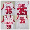 XFLSP New Kyle Kuzma трикотажные изделия Юта колледж баскетбол # 35 Kyle Kuzma 100% сшитые трикотажные изделия мужские размеры S-XXL