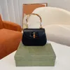 5A Qualità 2022 all'ingrosso 21cm Borse piccole in bambù Borsa con manico superiore per le donne con sacchetto per la polvere Borse Designer Borse a tracolla Crossbody Messenger Totes