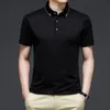 Men's Polos Summer Short Sleeve Shirt Men Navy Blue Casual Business Top Wear Brand Anti-wrinkle Mens Poloshirt Slim Fit Burgundy 2022Men's M