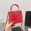 Luxury Designer Famous Classic Mini Box Bags Adjustable Shoulder Strap Quilted Crossbody Bag Genuine Leather Top Quality Cosmetic Vanity Handbags 19CM And 11CM