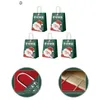Hediye sargısı 5pcs/set goody çantalar harika Noel şeker kurabiye ambalaj çantası dekoratif kolay taşıma baggift