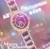 Top Brand Bee Mujeres Diamantes Anillo Relojes 40 mm Movimiento de cuarzo Reloj de tiempo femenino Reloj de acero inoxidable Hardex Glass Orologio di Lusso Relojes de pulsera Mesa