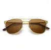Óculos de sol vintage masculino quadrado metal quadro signet design de alta qualidade óculos de condução para masculino uv400238i