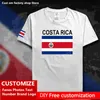 Коста -Рика Комплексная футболка на заказ вентиляторы Джерси Сделай DIY Номер бренд хип -хоп свободный повседневная футболка Crican Tico 220616