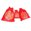 Emballage cadeau PCS Sacs de bénédiction de la paix Sac de bonbons de mariage créatif Brocade Red BagGift