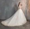 Autres robes De mariée 2022 Robe De l'épaule demi manches Robe dentelle Applique grande taille Simple Robe De Mariee