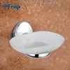 FRAP Made de jabón de vidrio montado en la pared Caja de soporte Decoración del hogar Sabonete Accesorios de baño F1602 Y200407