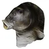 Realistic Fish Mask Latex Animal Head Mask Gray Fish Costume Headwear Masquerade Party Adult 220812