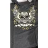 Kvinntankar Camis Skull Tops för kvinnor sommar sexig streetwear rund hals stor storlek gotisk svart spaghetti rem tank topkvinnor