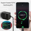 UK US UE Fast Charger 18 Watt qc 3.0 Carga rápida 3A Adaptador de celular Charging de parede USB para Galaxy S21 S20