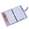 Notepads A6 Macarons Schaltflächen Notebook Speichertasche Budgetkarte Set Aufkleber Englisch Note Buch Tagebuch