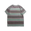 Men's T-Shirts Striped T-Shirt For Men Retro Casual Chic Streetwear Youthful Soft Oversize Loose Drop Shoulder Cotton Short Sleeve TeesMen's