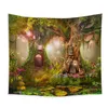 Tapisserie fantasy plante magique de la forêt de la forêt décoration tapis suspendu bon marché