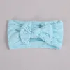 Hair Accessories Gold Dot Nylon Headband For Born Cute Bow Baby Girls Knot Turban Cable Print Kids Soft HeadwrapHair