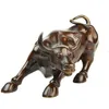 Copper production Charging Bull creative gifts Lucky ornaments stock market and business home office decoration feng shui T200710