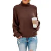 女性のセーターズレディーススプリングビンテージ女性セーターファッションタートルネックニットブラウスファムプルトップメスジャージーストリートウェアバギー