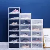 Plus size side opening basketball plastic shoe box men and women household storage box shoes rack