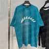 AOP Jacquard Letter Knitted Sweater T 셔츠 Mens Mens 여성 티 Tshirts round Neck Designer Unisex Tops Summer Street Sweatshirt