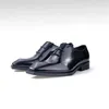 Kl￤nningsko m￤n ￤kta l￤derman kl￤nning triangel loafer mode mens designer loafers plus storlek 37-46