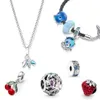 Ciondolo in argento sterling 925 Nuovo originale Colore argento Serie oceano Tartaruga Polpo Granchio Perlina Adatto Pandora Charms Bracciale Accessori gioielli fai da te