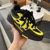 Högkvalitativ lyxdesigner skor män casual sko fluorescerande gul och vit kalvskinn sneakers mkjkk00002 Asdadaw