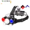 New Super Bright Bicycle Light XP50.2 Powerful LED Headlamp Zoom Headlight 18650 Battery Red Blue And White Headlight 5S-2055 Yunmai