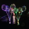 LED Decoratie Bobo Balloon met 31,5 inch stok 3M String Ballon Light Christmas Halloween Birthday Party Decor 0726