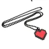 Collane a ciondoli Elementi creativi Elementi Collana Stereoscopic Stile Pixel Heart for Woman Movie Anime gioiello