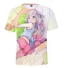 T-shirt da uomo 3D Izumi Sagiri Eromanga Sensei T-shirt primavera estate Anime Moda uomo / donna T-shirt Streetwear Kawaii Kids Tees