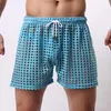 Shorts pour hommes Caleçons pour hommes Mesh Résille Évider Boxers Transparent Lâche Causal Bottoms Séchage rapide Elastici PalestraMen's