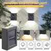 6 LED Solar Street Light Waterproof Solared Lights Outdoor Sunlight Lamp för Garden Street Landscape Balcony Decor Wall Lamps