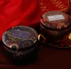 Tarco de vela perfumado Vacío de hojalata redondo Can DIY Vela hecha a mano Alimentación de té caramelo Tableta Accesorios Caja de almacenamiento con tapa de mar ZZF14299
