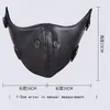 Motorcycle Helmets PU Leather Punk Mask Riding Universal Outdoor Windproof Breathable Breathing Mouth Dustproof Adjustable