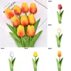 Fleurs décoratives Couronnes PCS Tulipe PU Fleur Artificielle Real Touch Bouquet Faux Pour La Décoration De Mariage Maison Jardin DécorDécoratif