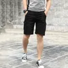 Summer White Multi pocket Shorts Men s Working Casual Knee Length Pants Trend Loose Large Size Straight 220621