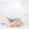 Support en bois de lampe de lune lunaire, support de lampe en forme de lune, boule de support de lumière en forme solide, Base de lampe imprimée en 3D LX4823
