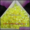 Rhinestones gevşek boncuk takılar 5000pcs/çanta SS16 4mm 10 renk jöle AB reçine kristal düz backback süper gl dhtiy