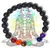 Beaded Strands Armband för Women 7 Chakras Real Stones Natural Stone