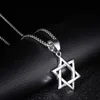Colliers pendentifs RIR Je Magen étoile de David collier hommes/femmes Bat Mitzvah cadeau israël Judaica hébreu bijoux Hanukkah couleur argent