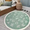 Carpets Cartoon Alphabet Study Round Carpet Kids Room Home Soft Rugs For Bedroom Modern Sofa Coffee Table Floor Mat Computer Chair RugCarpet